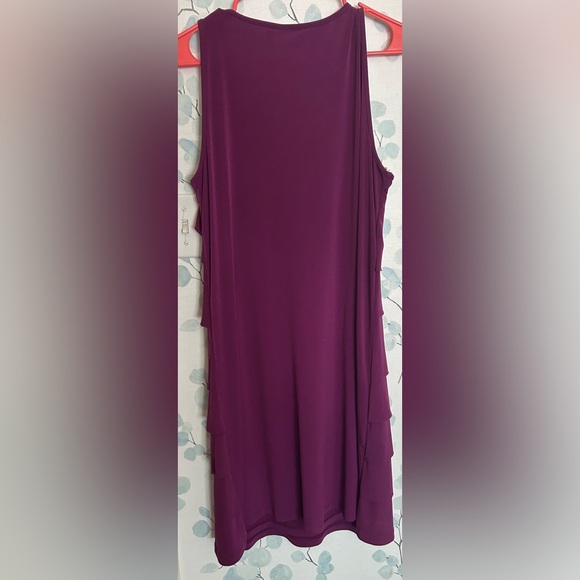 Fuchsia Ruffle Front Dress L - Picture 2 of 7